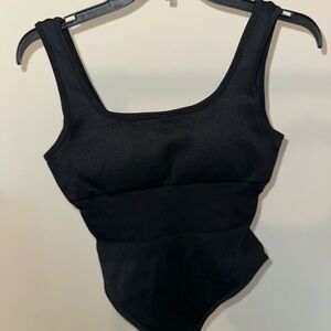 Black Ribbed bodysuit